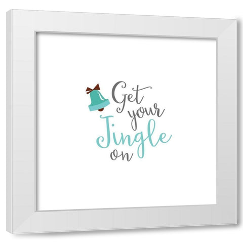 Jingle On White Modern Wood Framed Art Print by Murray, Amanda