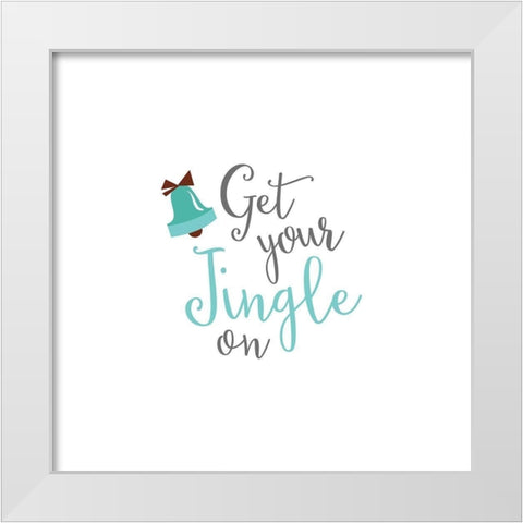 Jingle On White Modern Wood Framed Art Print by Murray, Amanda