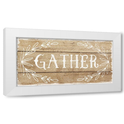 Gather White Modern Wood Framed Art Print by Murray, Amanda
