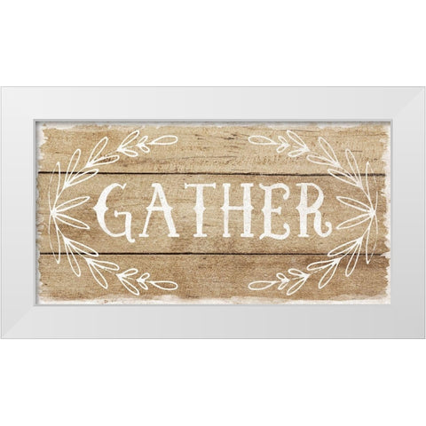 Gather White Modern Wood Framed Art Print by Murray, Amanda