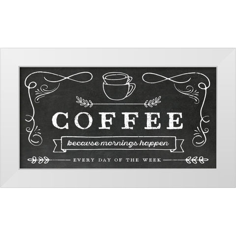Coffee Everyday White Modern Wood Framed Art Print by Murray, Amanda