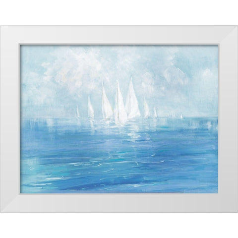 Set Sail White Modern Wood Framed Art Print by Swatland, Sally