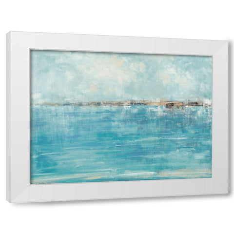 Seychelles White Modern Wood Framed Art Print by Swatland, Sally