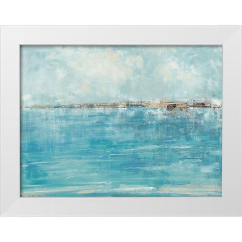 Seychelles White Modern Wood Framed Art Print by Swatland, Sally