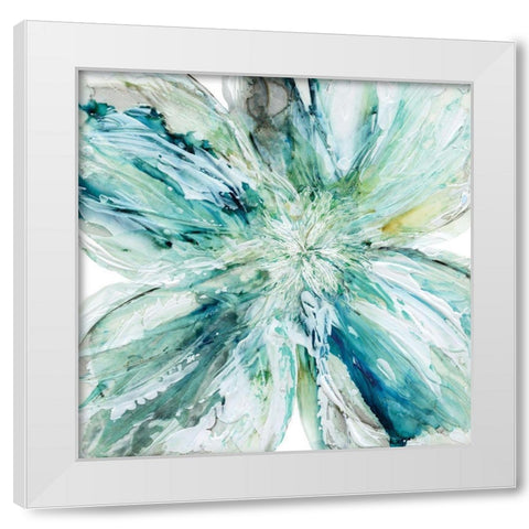 Blossom Bursts White Modern Wood Framed Art Print by Robinson, Carol