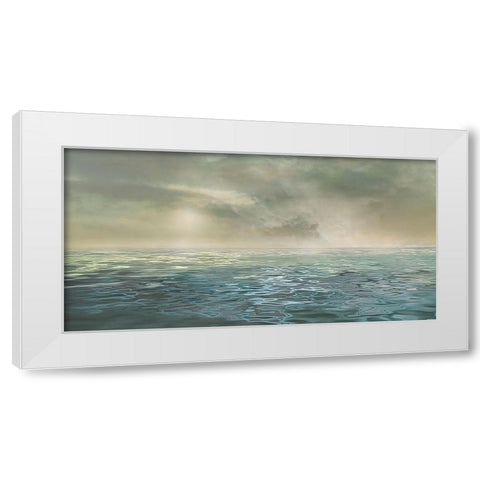 Foggy Morning White Modern Wood Framed Art Print by Calascibetta, Mike