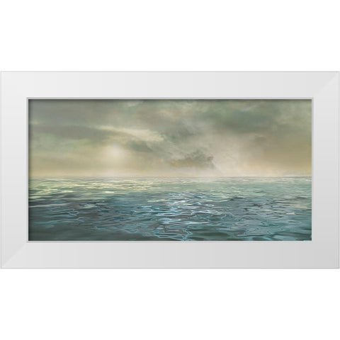 Foggy Morning White Modern Wood Framed Art Print by Calascibetta, Mike