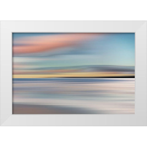 Honey Twilight White Modern Wood Framed Art Print by Calascibetta, Mike