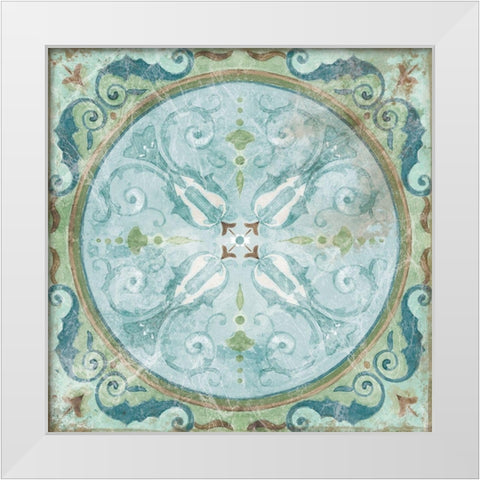 Antique Tile White Modern Wood Framed Art Print by Robinson, Carol