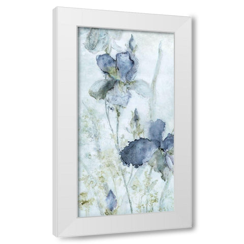 Morning Iris White Modern Wood Framed Art Print by Robinson, Carol