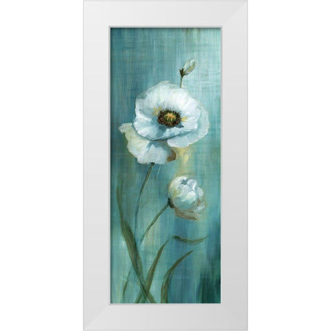 Seabreeze Poppy I White Modern Wood Framed Art Print by Nan