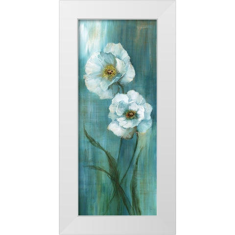 Seabreeze Poppy II White Modern Wood Framed Art Print by Nan