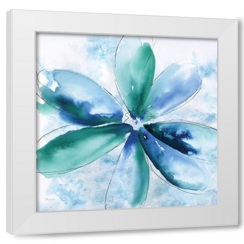 Be Bold Blue II White Modern Wood Framed Art Print by Craven, Katrina