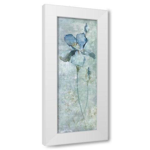 Blue Iris White Modern Wood Framed Art Print by Robinson, Carol