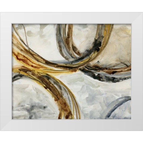 Emboldened Abstract White Modern Wood Framed Art Print by Nan