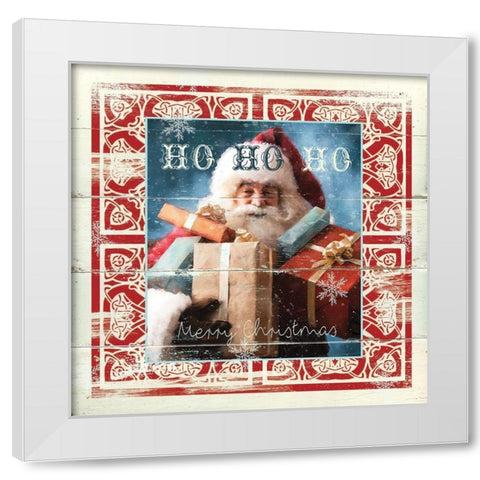 Shiplap Santa White Modern Wood Framed Art Print by Robinson, Carol