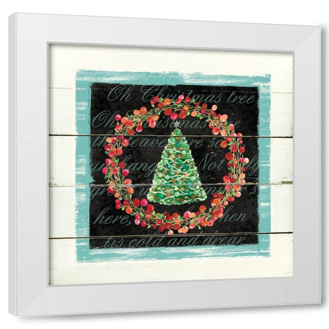 Oh Christmas Tree White Modern Wood Framed Art Print by Robinson, Carol