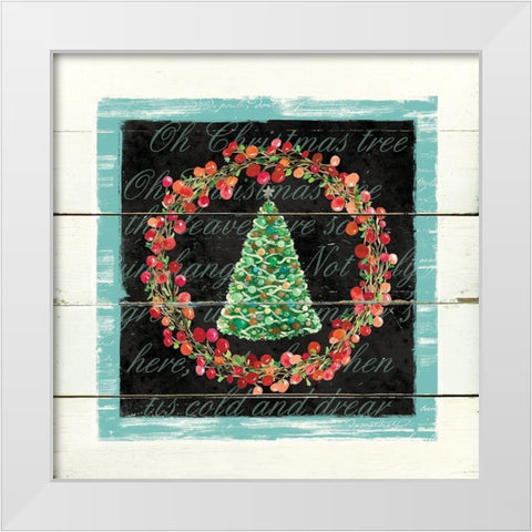 Oh Christmas Tree White Modern Wood Framed Art Print by Robinson, Carol