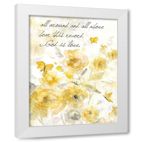 God is Love I White Modern Wood Framed Art Print by Robinson, Carol