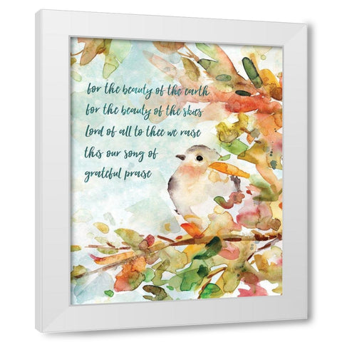 Song of Praise White Modern Wood Framed Art Print by Robinson, Carol
