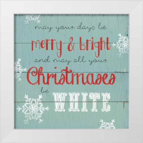 White Christmas White Modern Wood Framed Art Print by Robinson, Carol