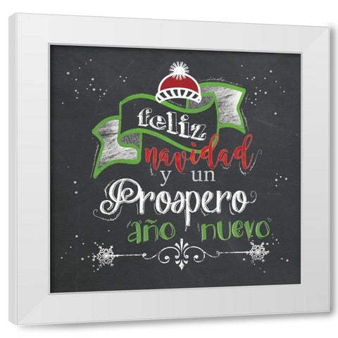 Feliz Navidad White Modern Wood Framed Art Print by Robinson, Carol