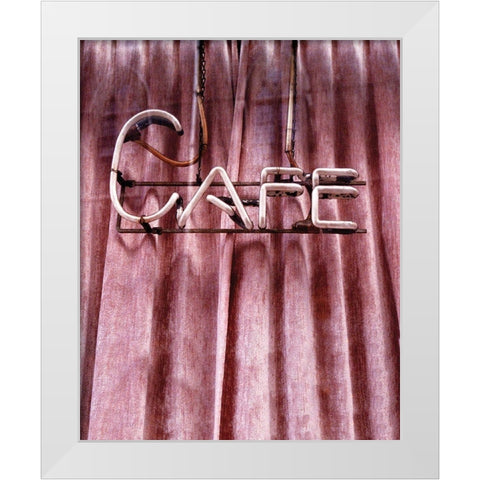 Retro Cafe White Modern Wood Framed Art Print by Delimont, Danita