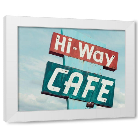 Hi-Way Cafe White Modern Wood Framed Art Print by Delimont, Danita