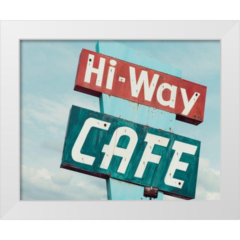 Hi-Way Cafe White Modern Wood Framed Art Print by Delimont, Danita