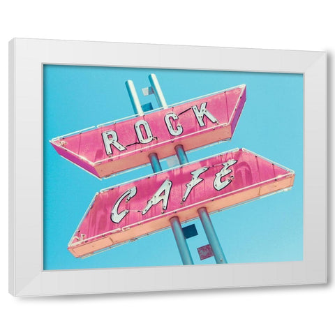 Rock Cafe White Modern Wood Framed Art Print by Delimont, Danita