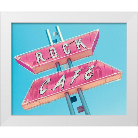 Rock Cafe White Modern Wood Framed Art Print by Delimont, Danita