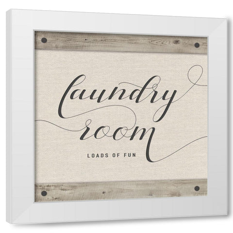 Laundry Room White Modern Wood Framed Art Print by Murray, Amanda