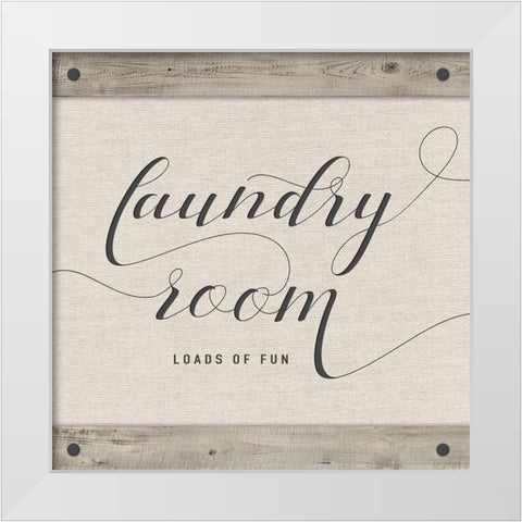 Laundry Room White Modern Wood Framed Art Print by Murray, Amanda
