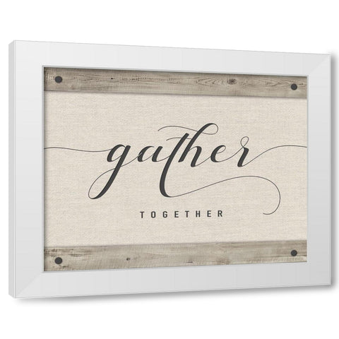 Gather Together White Modern Wood Framed Art Print by Murray, Amanda