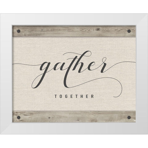 Gather Together White Modern Wood Framed Art Print by Murray, Amanda