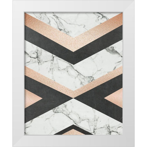 Geo Glam White Modern Wood Framed Art Print by Murray, Amanda