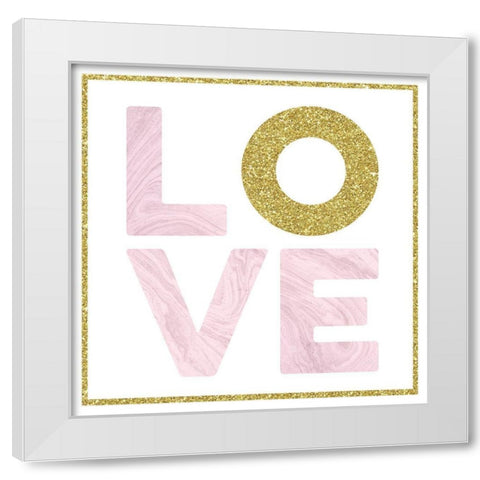 Glam Love White Modern Wood Framed Art Print by Murray, Amanda