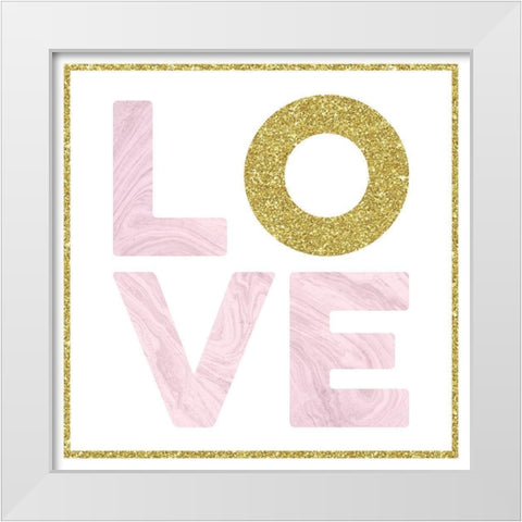 Glam Love White Modern Wood Framed Art Print by Murray, Amanda