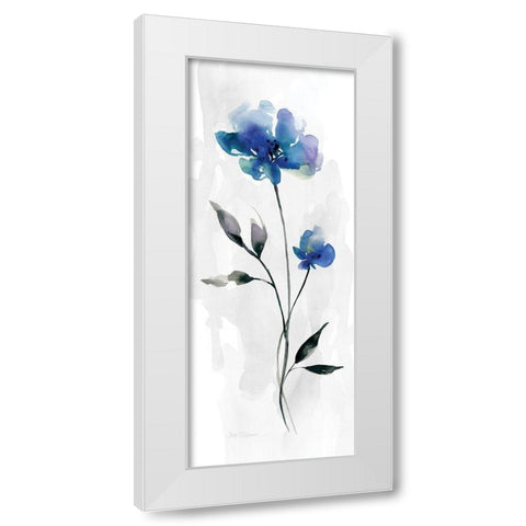 Beautiful Blue III White Modern Wood Framed Art Print by Robinson, Carol