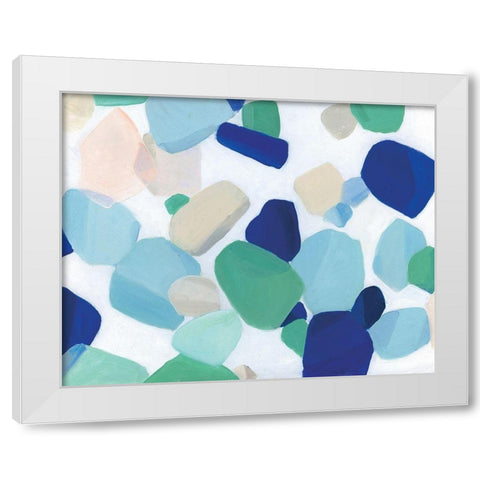 Seaglass Symphony White Modern Wood Framed Art Print by Swatland, Sally