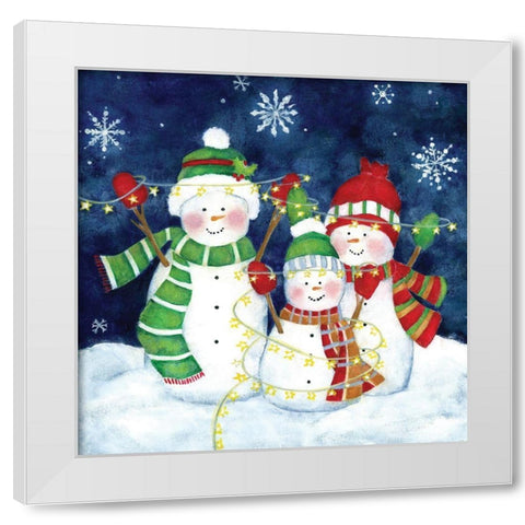 Festive Lights I White Modern Wood Framed Art Print by Donovan, Maria
