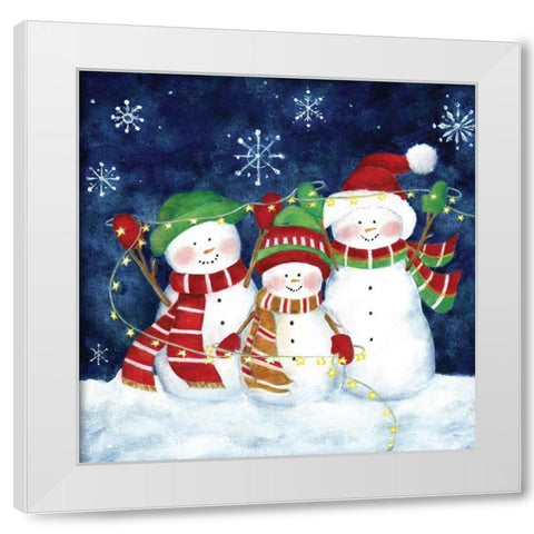 Festive Lights II White Modern Wood Framed Art Print by Donovan, Maria
