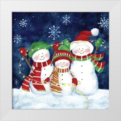 Festive Lights II White Modern Wood Framed Art Print by Donovan, Maria
