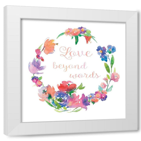 Love Beyond Words White Modern Wood Framed Art Print by Troise Heidel, Theresa
