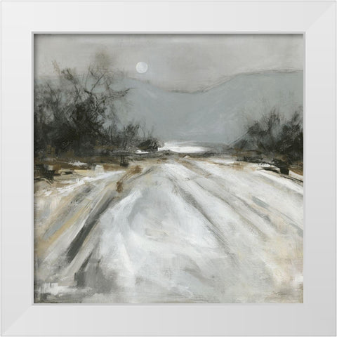 Moonlit Field White Modern Wood Framed Art Print by Robinson, Carol