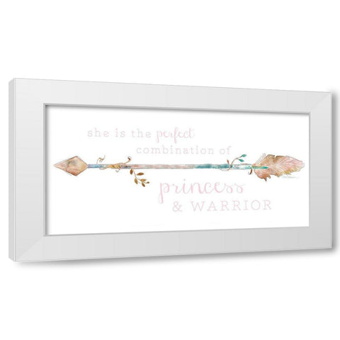 Princess and Warrior White Modern Wood Framed Art Print by Robinson, Carol