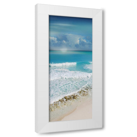 Simply Caribbean I White Modern Wood Framed Art Print by Nan