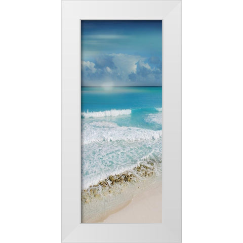 Simply Caribbean I White Modern Wood Framed Art Print by Nan