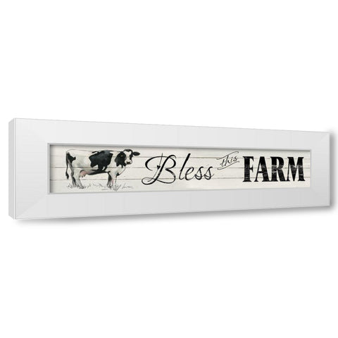 Bless This Farm White Modern Wood Framed Art Print by Robinson, Carol