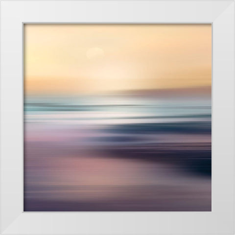 Zuma Beach White Modern Wood Framed Art Print by Calascibetta, Mike